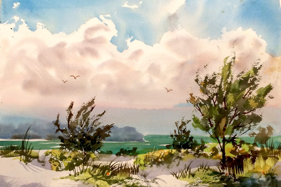 Urban Passage — Watercolor on paper