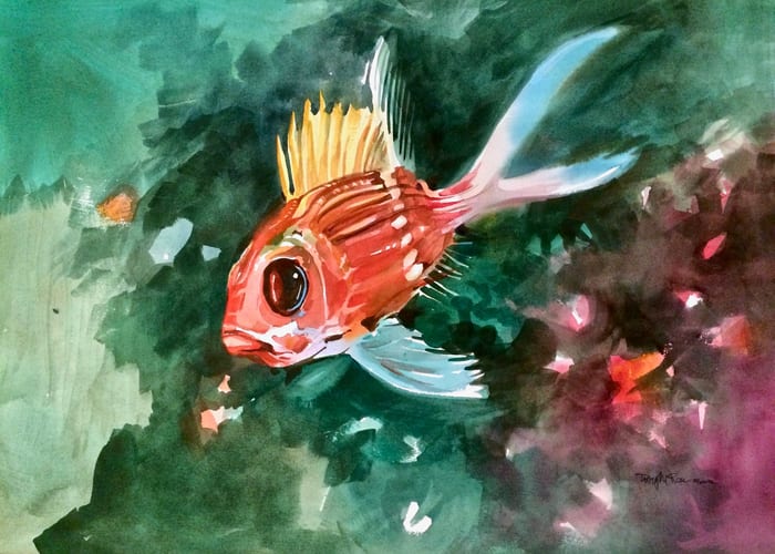 Tide Study — Watercolor on paper