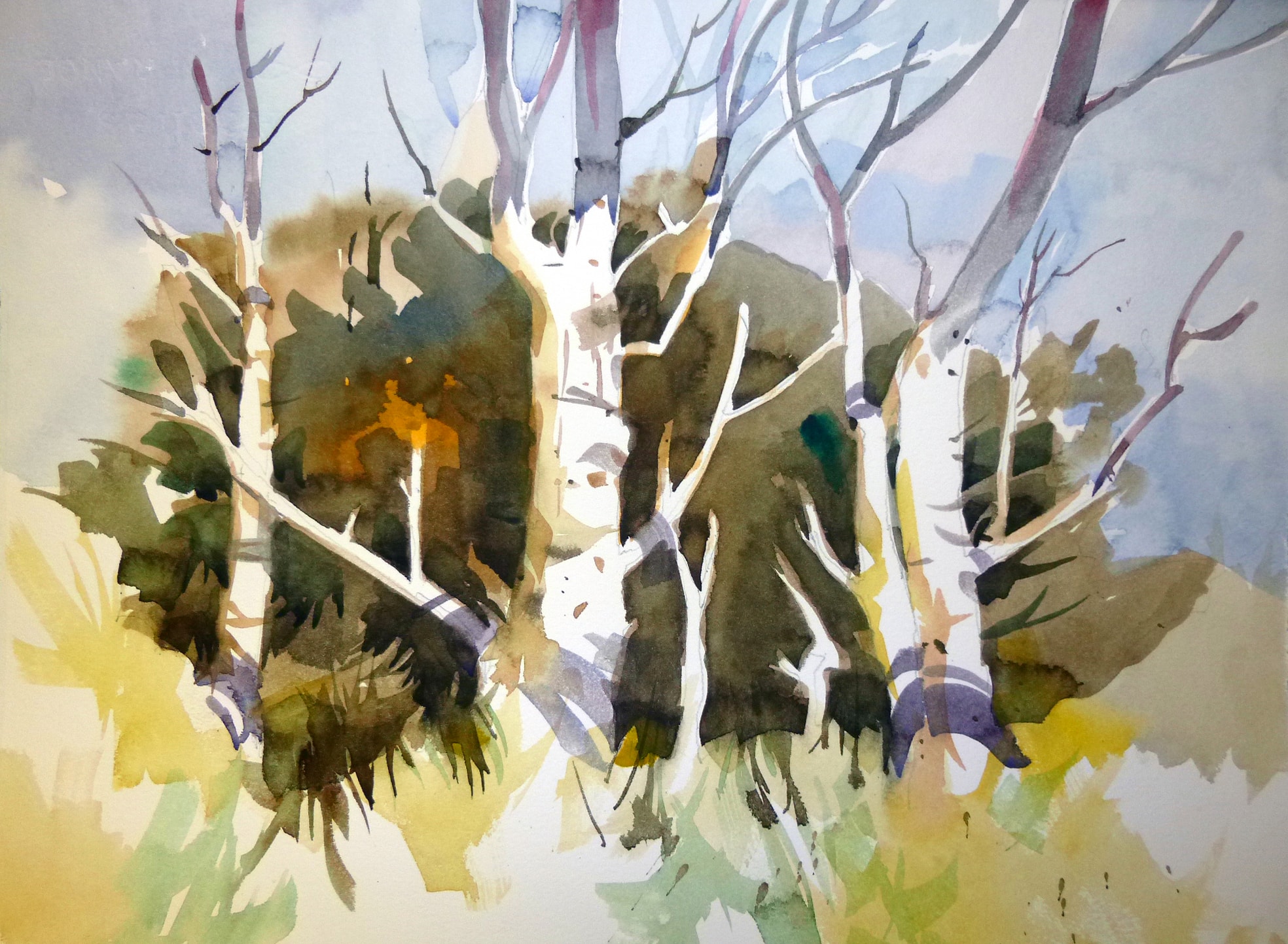 Three Sisters — Watercolor on paper