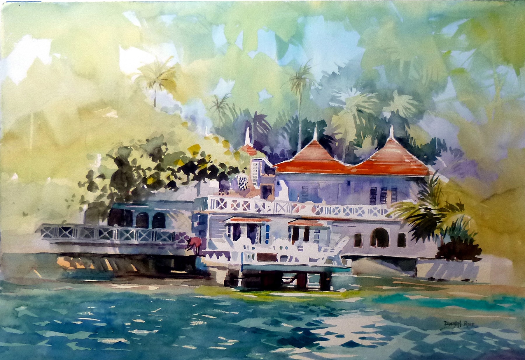 Blue Lagoon — Watercolor on paper