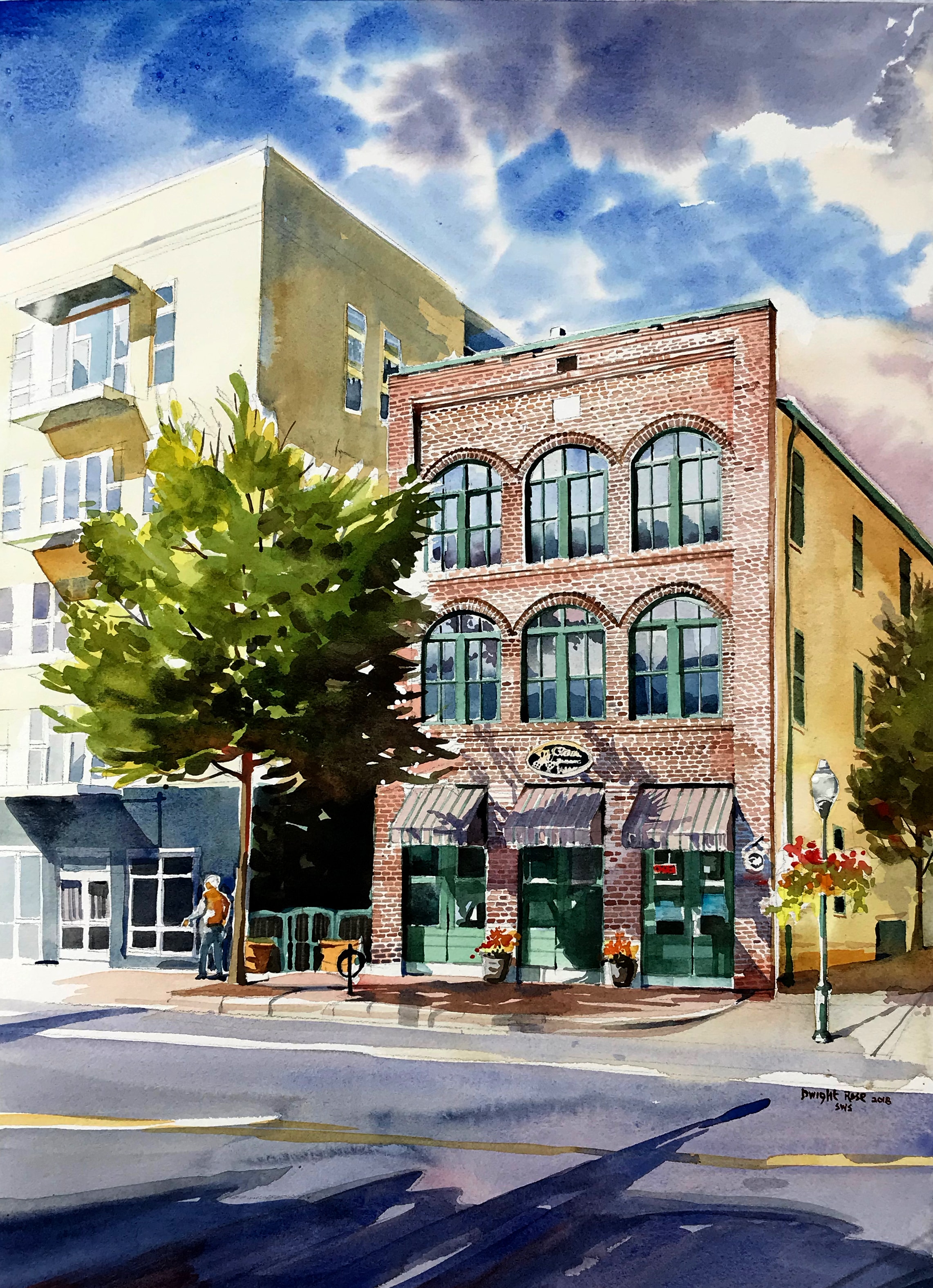 Carriage House — Watercolor on paper