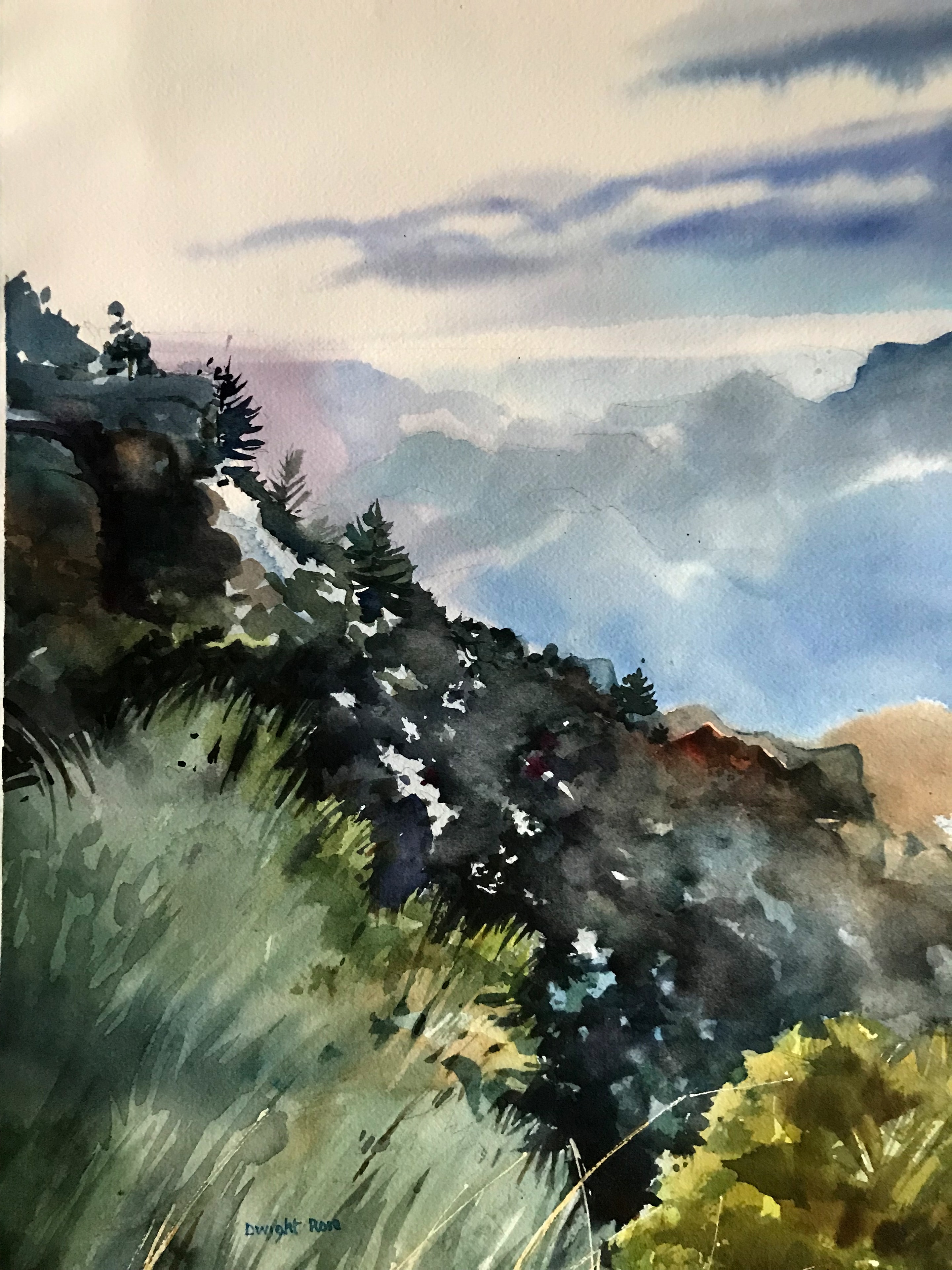 Colorado River Gorge — Watercolor on paper