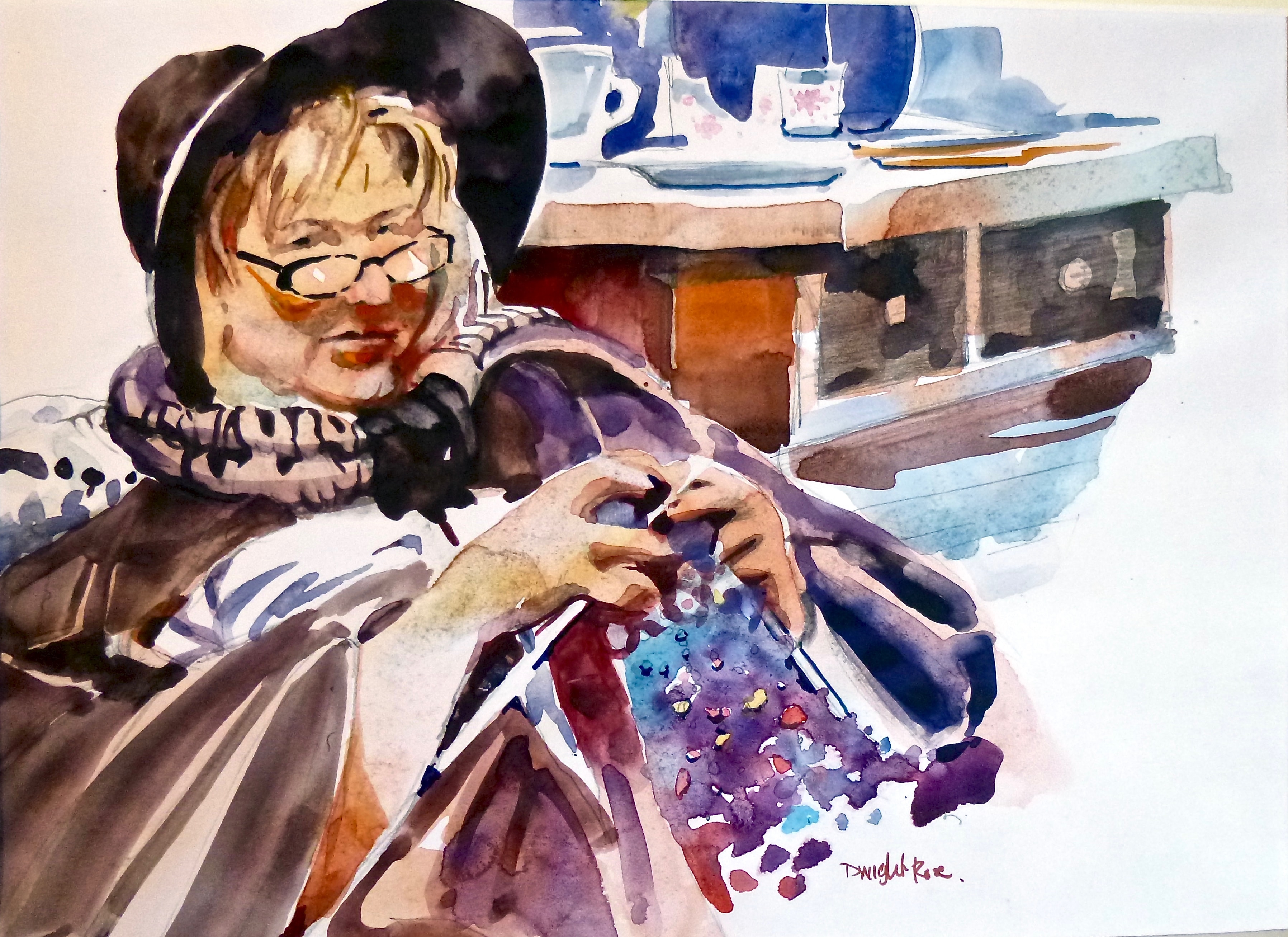 Dickens of Christmas — Watercolor on paper