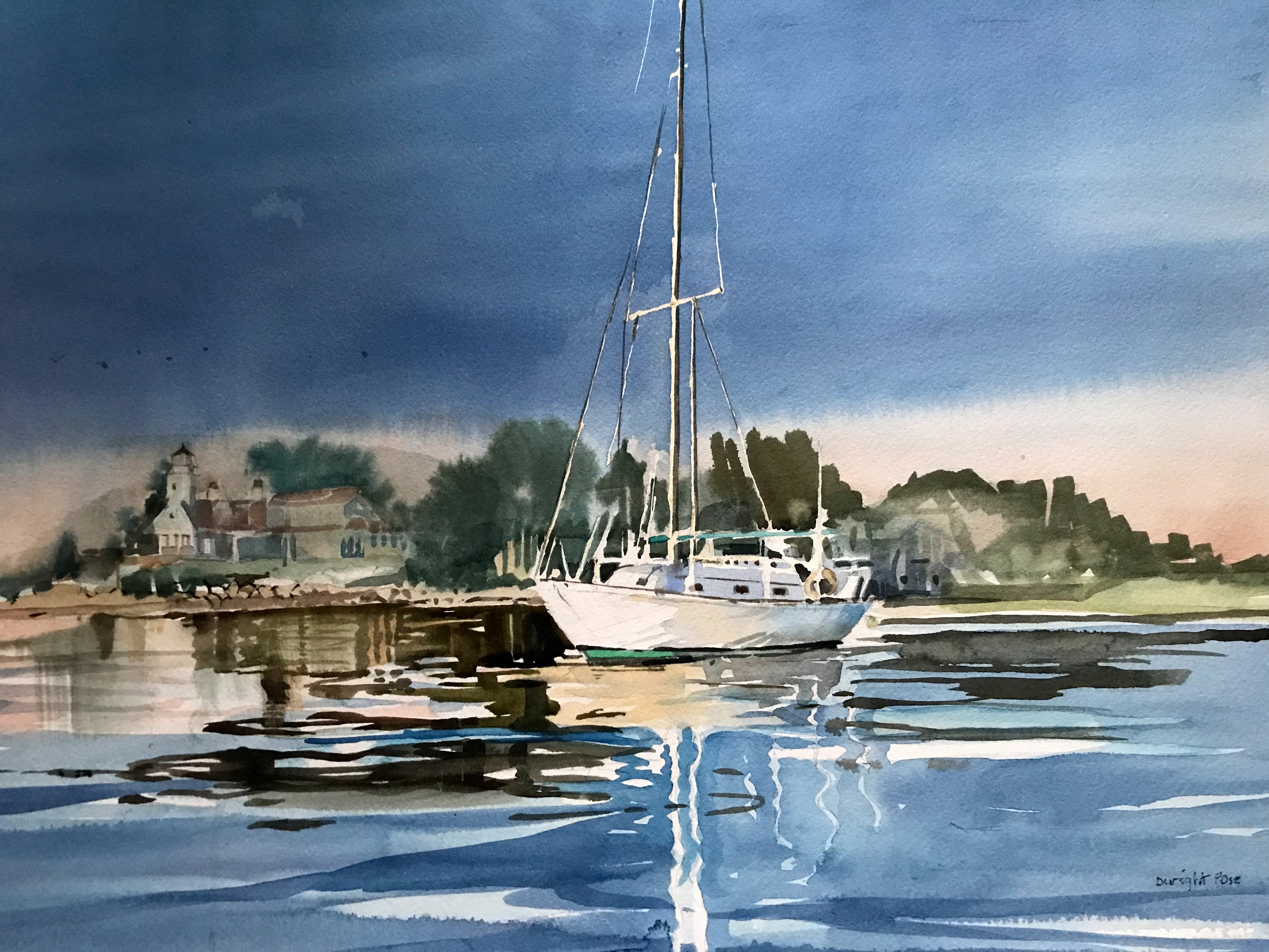 Lake of Bays — Watercolor on paper