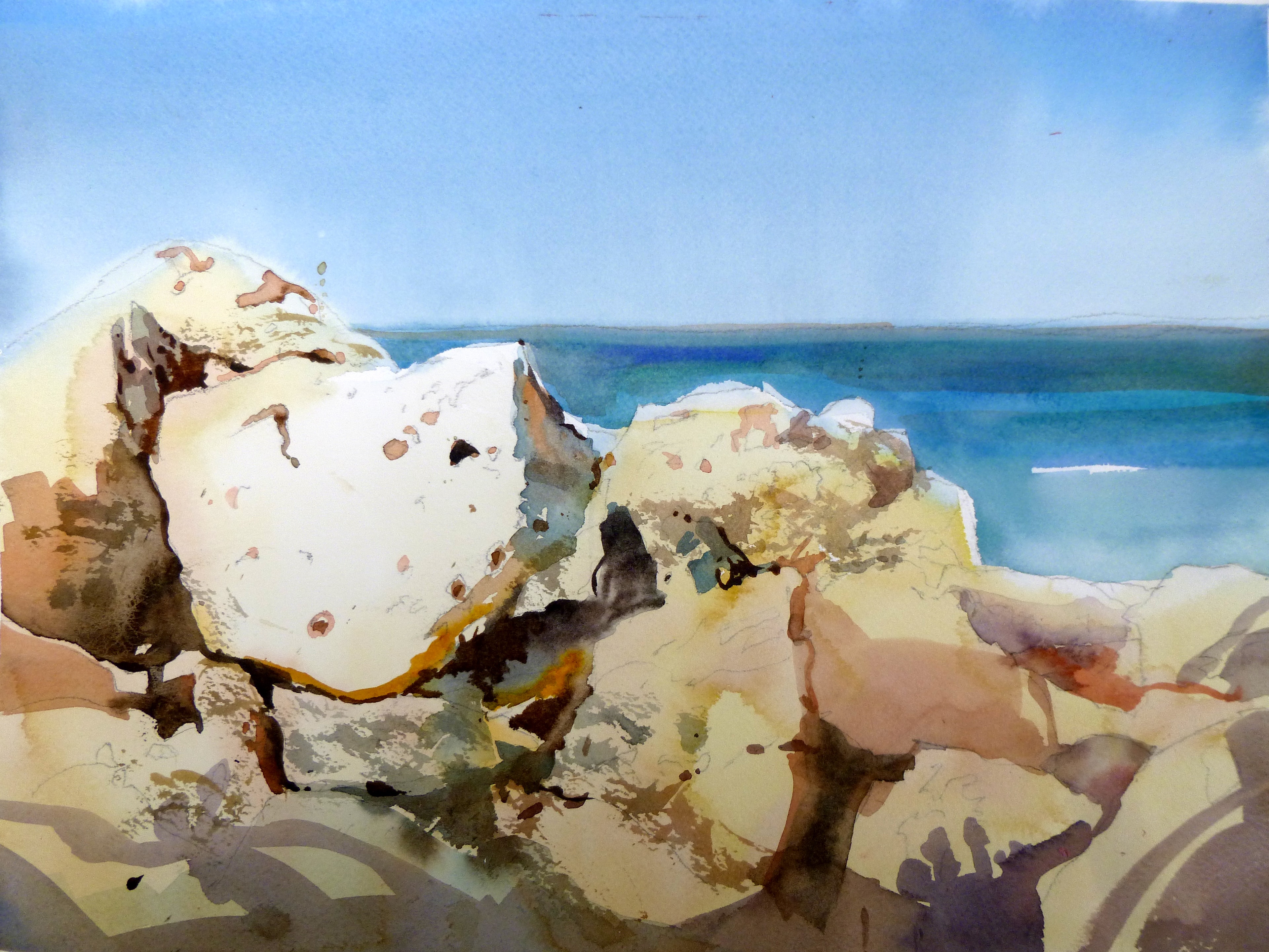 Ocean View — Watercolor on paper