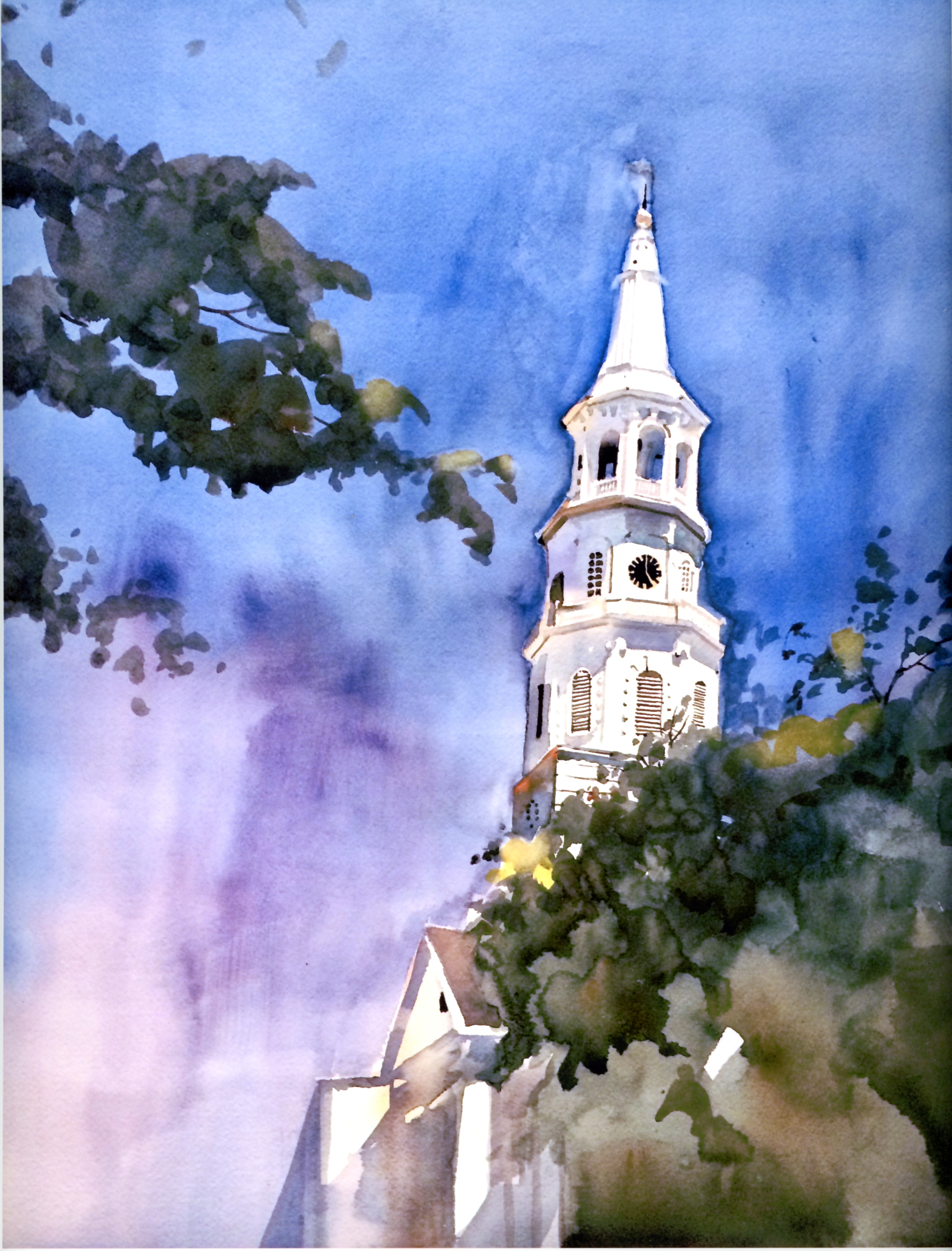St. Michaels — Watercolor on paper