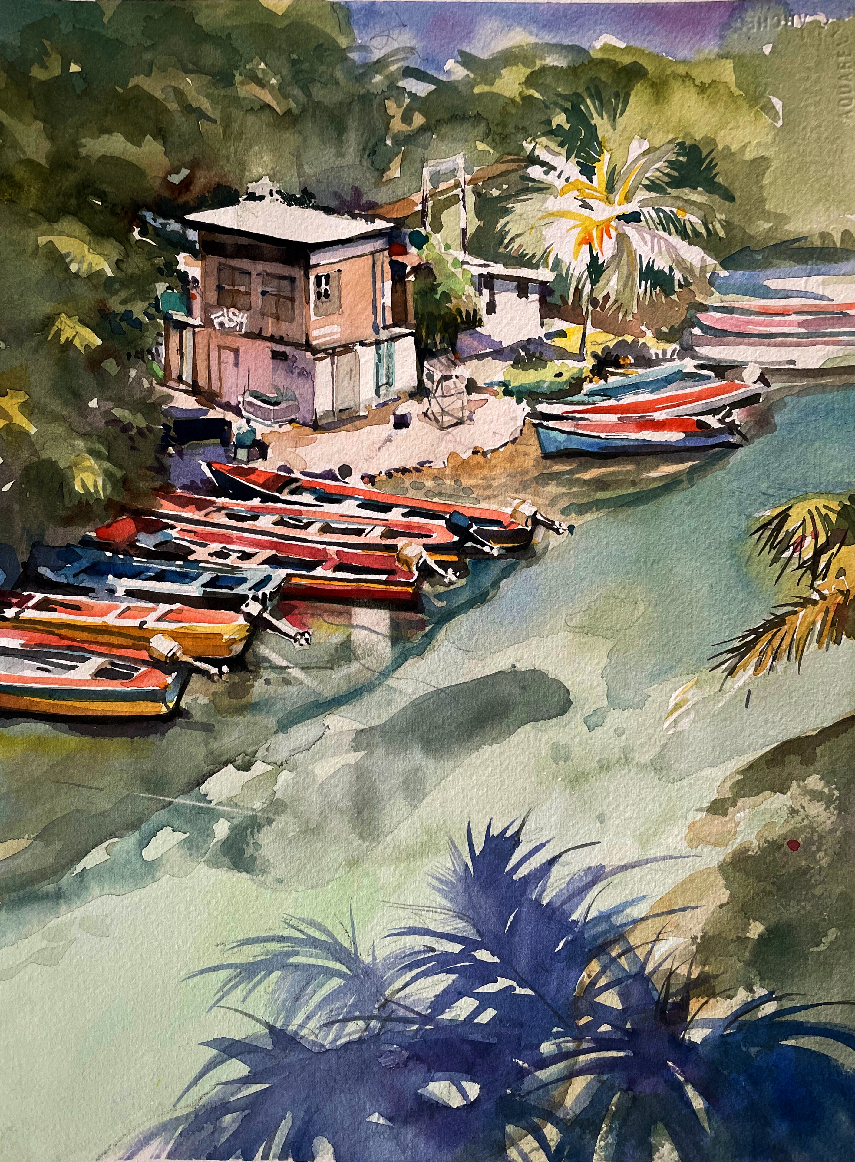 White River — Watercolor on paper